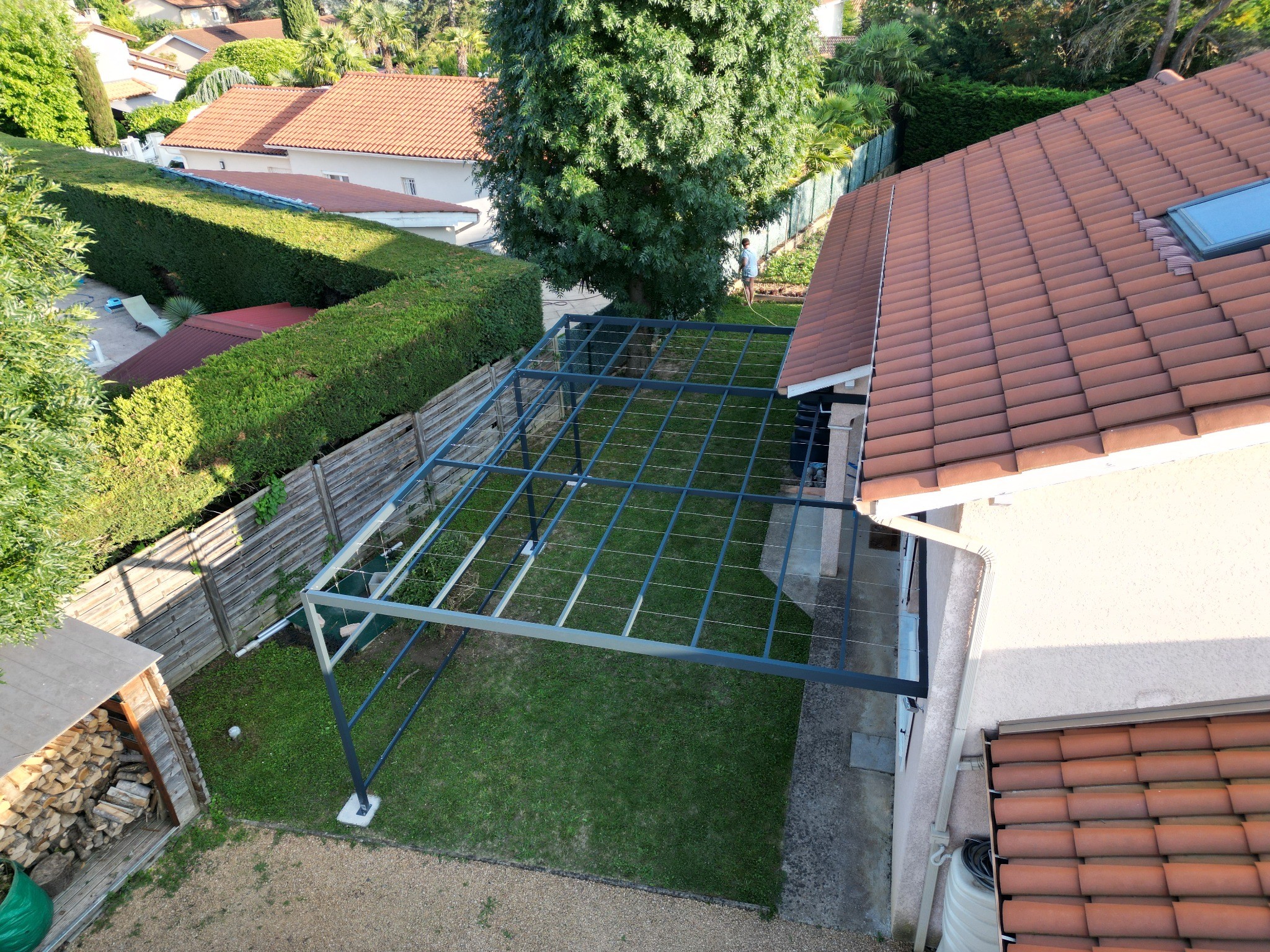 Vue aérienne d’une structure sur mesure